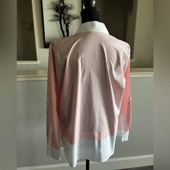 New MARTHA STEWART STRIPED BLOUSE - MEDIUM - Picture 3 of 5